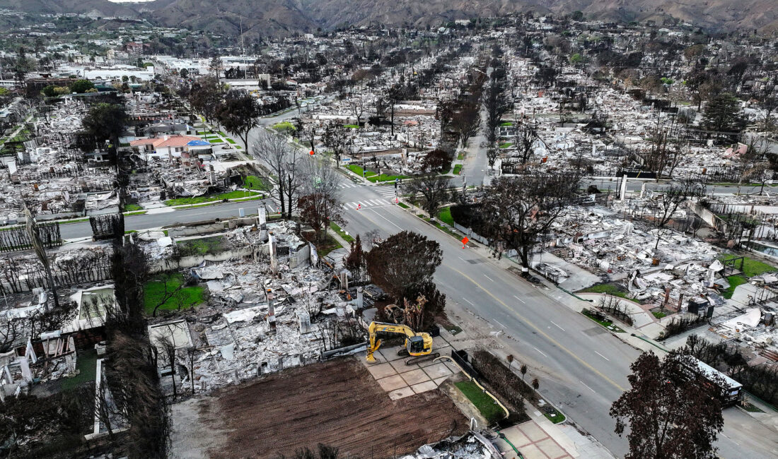 The Los Angeles Fire Department issued evacuation warnings on Tuesday