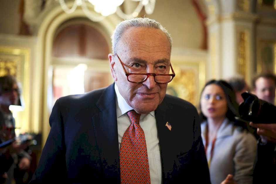 Senate Minority Leader Chuck Schumer finds himself sharply at odds