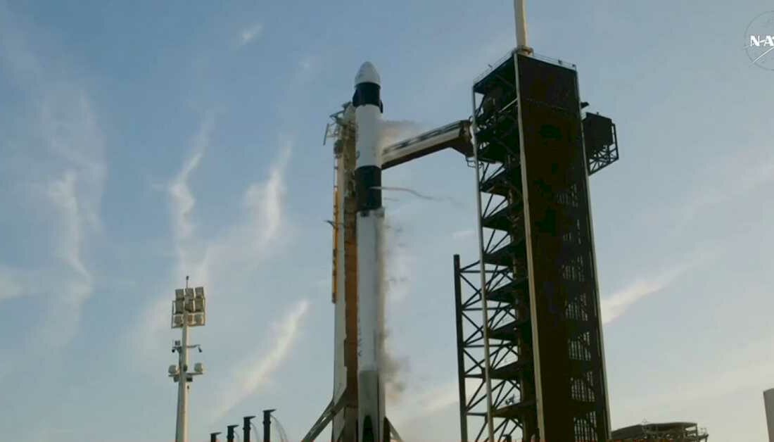 A SpaceX rocket carrying NASA astronauts Anne McClain and Nichole