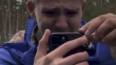 “Mummy!” a Ukrainian soldier can be heard saying in an