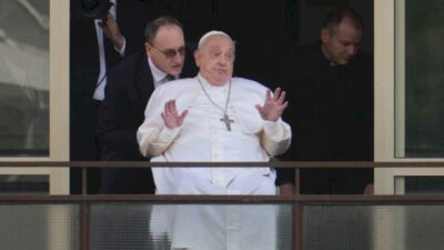 Pope Francis has made his first public appearance in weeks