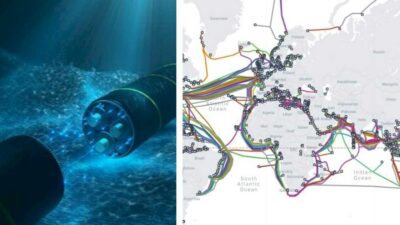 Around 600 undersea cables carry electricity and information across vast